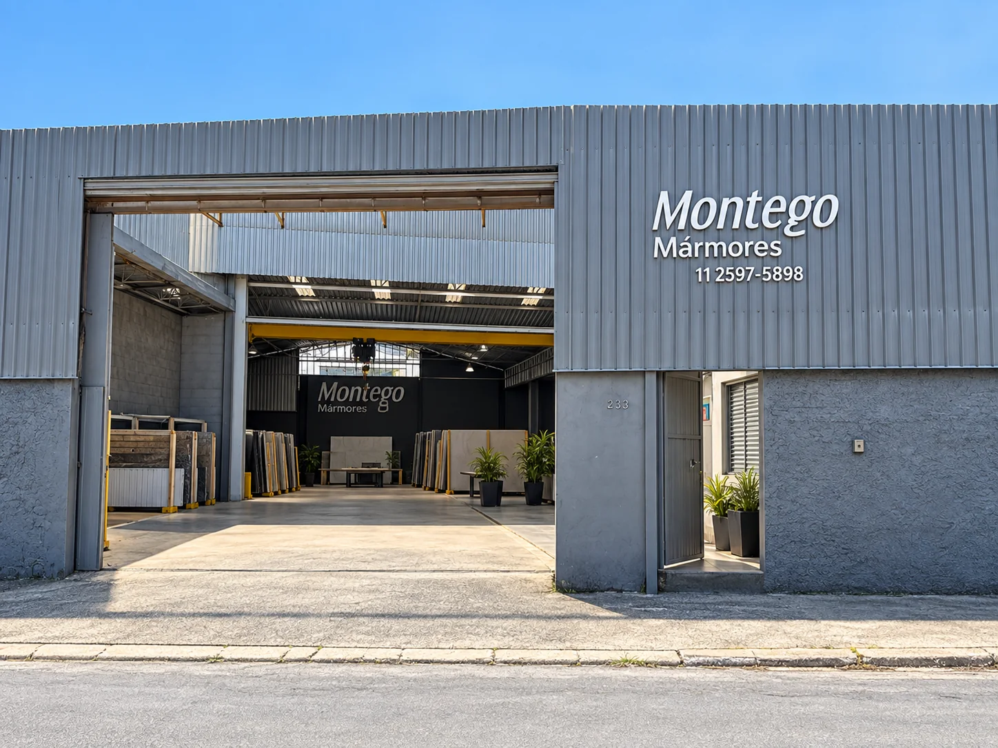 Fachada da Montego Mármores em São Paulo